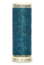 Spule Gütermann Metallic Effektgarn in Petrolblau, Farbcode 483
